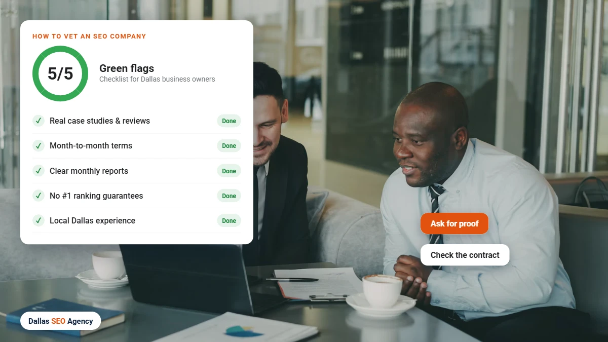 Best SEO company in Dallas checklist