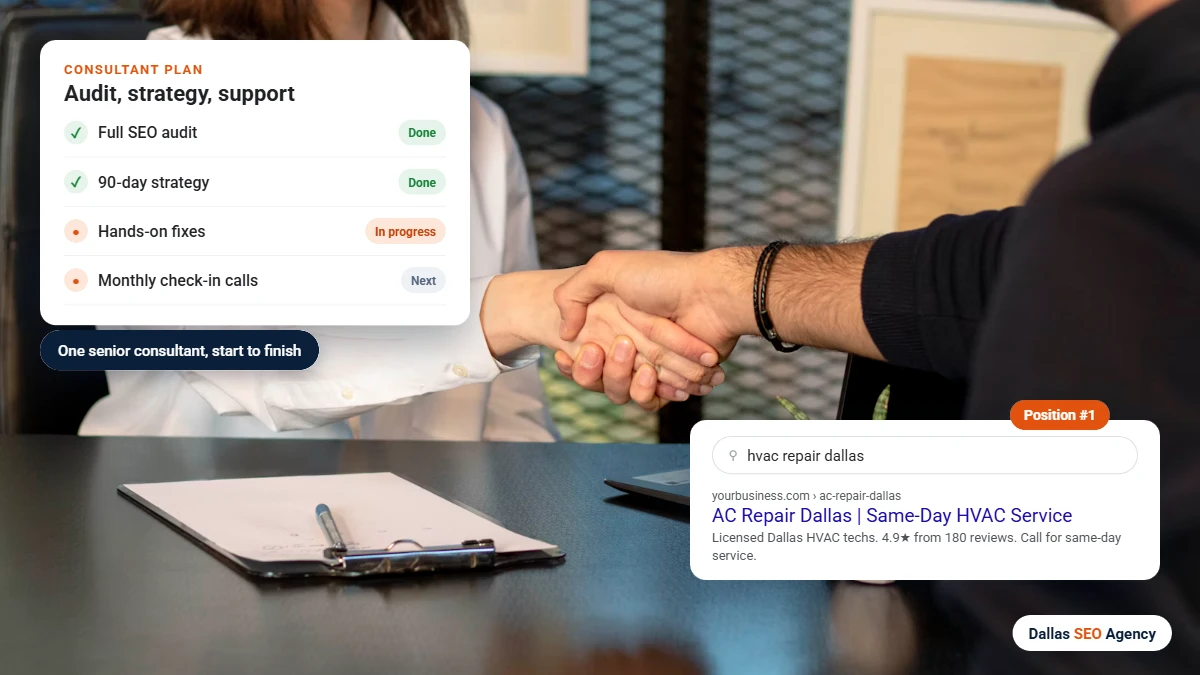 Dallas SEO consultant plan: audit, strategy and support