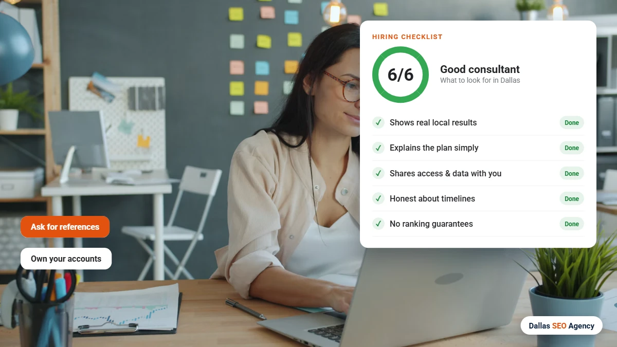 Dallas SEO consultant hiring checklist