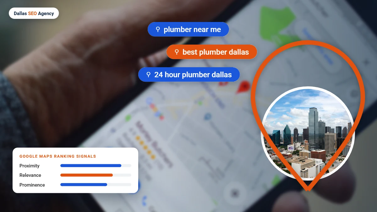 Google Business Profile Dallas ranking signals: proximity, relevance and prominence