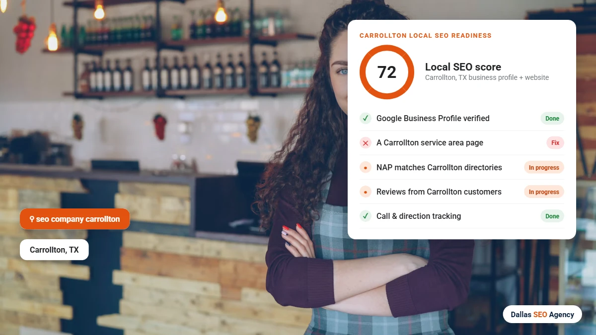 SEO Agency Carrollton local SEO readiness checklist for Carrollton businesses