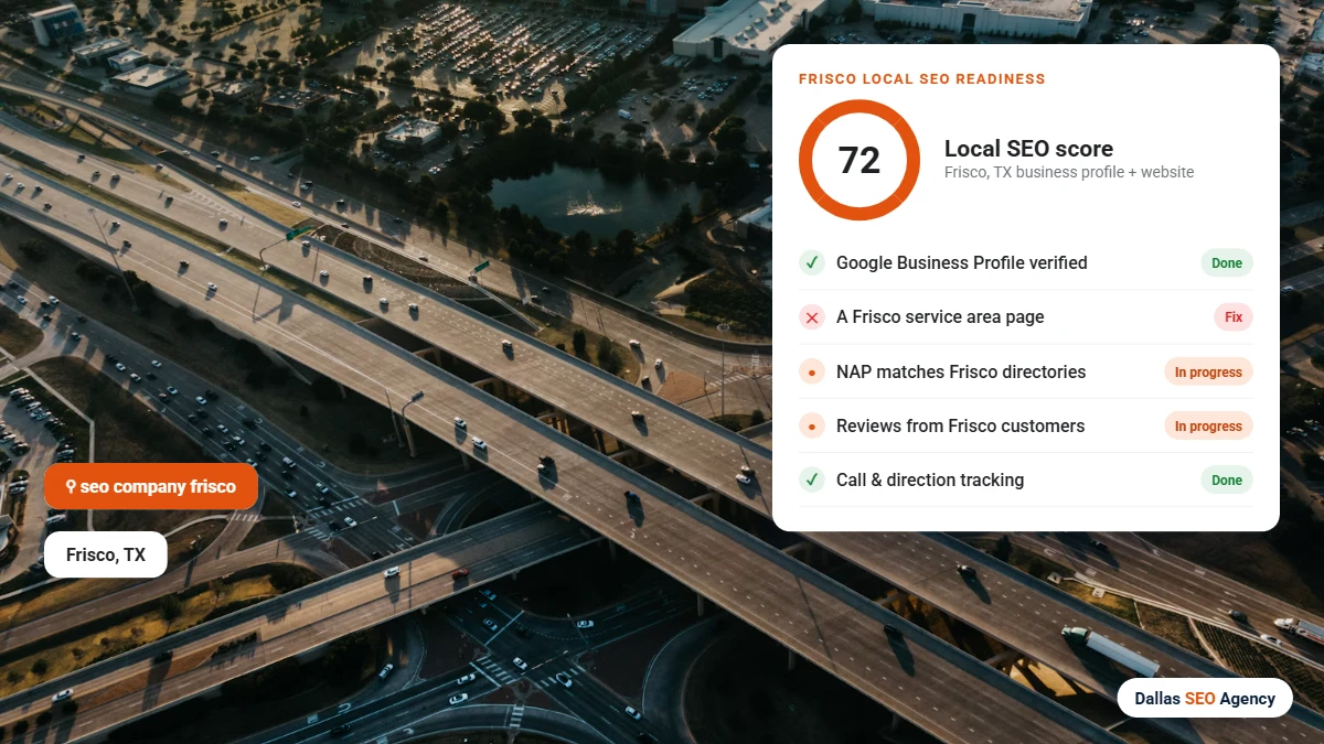 SEO Agency Frisco local SEO readiness checklist for Frisco businesses