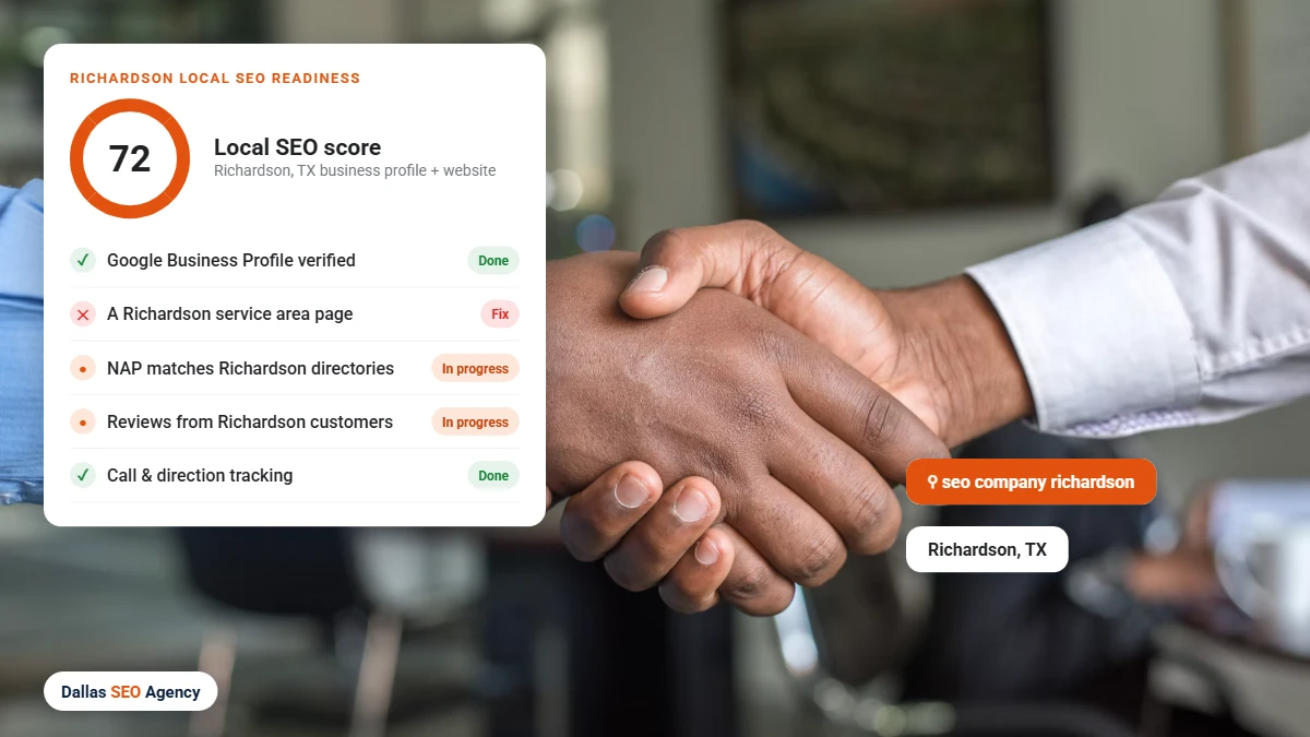SEO Agency Richardson local SEO readiness checklist for Richardson businesses