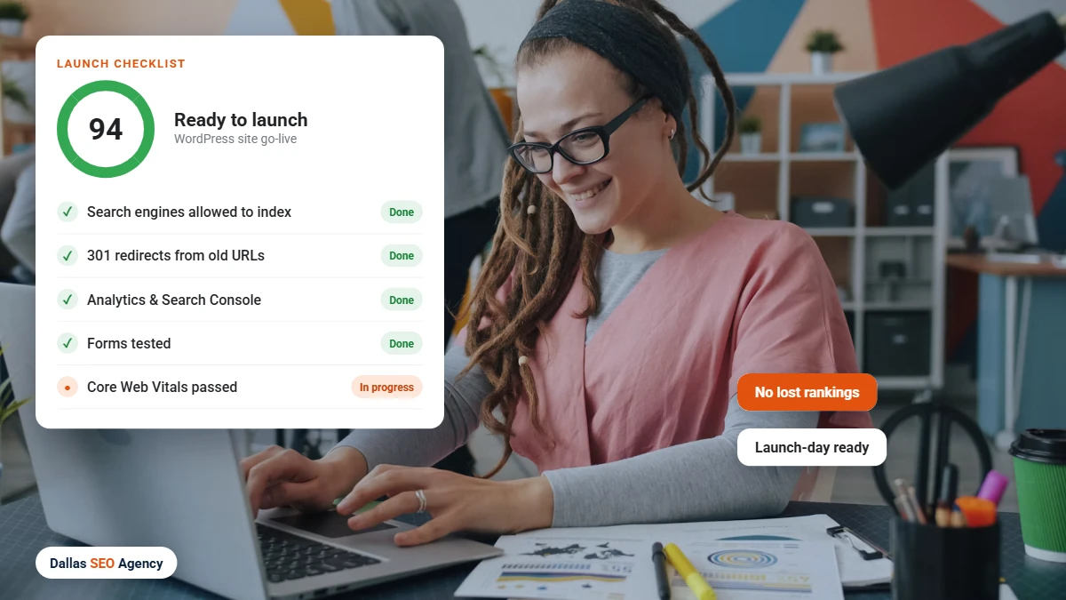 WordPress SEO Dallas launch checklist
